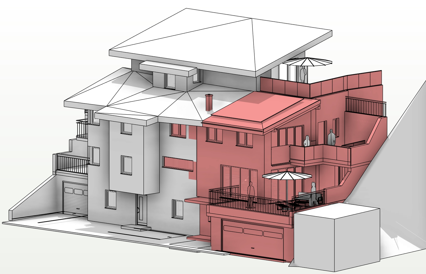 Zubau 3D-Ansicht inkl. Zubau